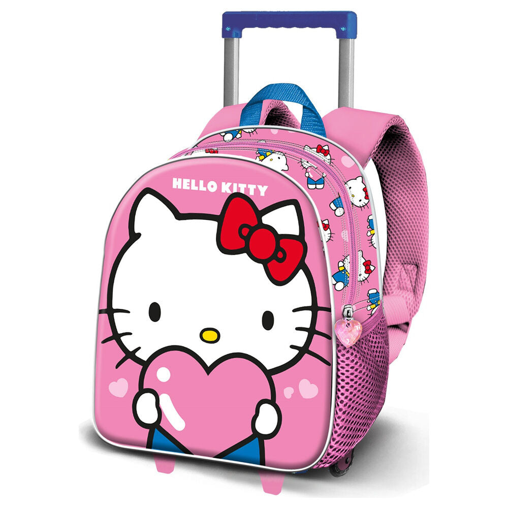 Sanrio Small 3D Mochila con ruedas Hello Kitty Heart