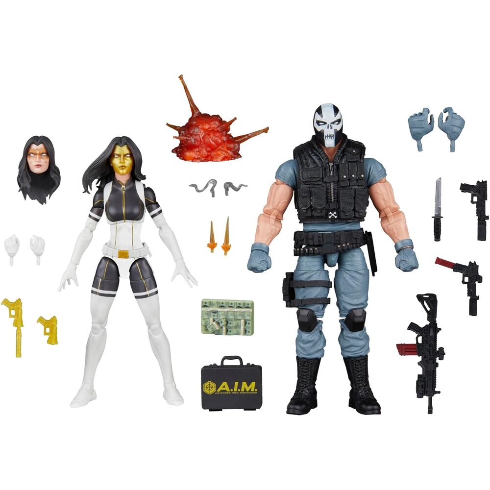 Blister 2 figuras Madame Masque & Crossbones Super Villains Marvel Legends Series 15cm Frikytopia