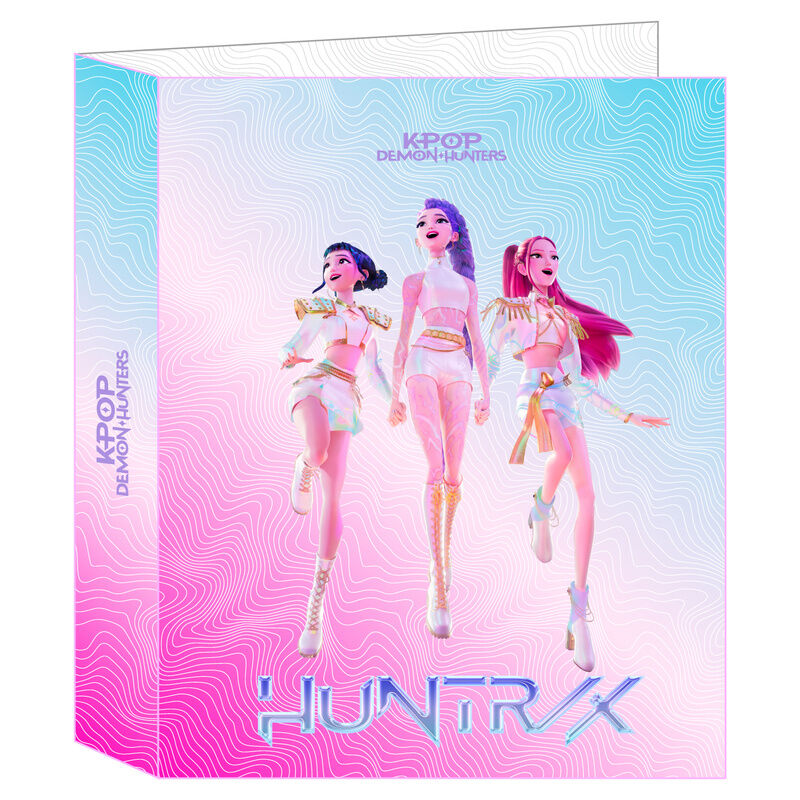 Carpeta Kpop Demon Hunters 4 anillas Frikytopia