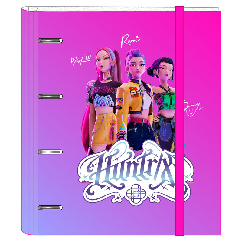Carpeta Kpop Demon Hunters 4 anillas Frikytopia