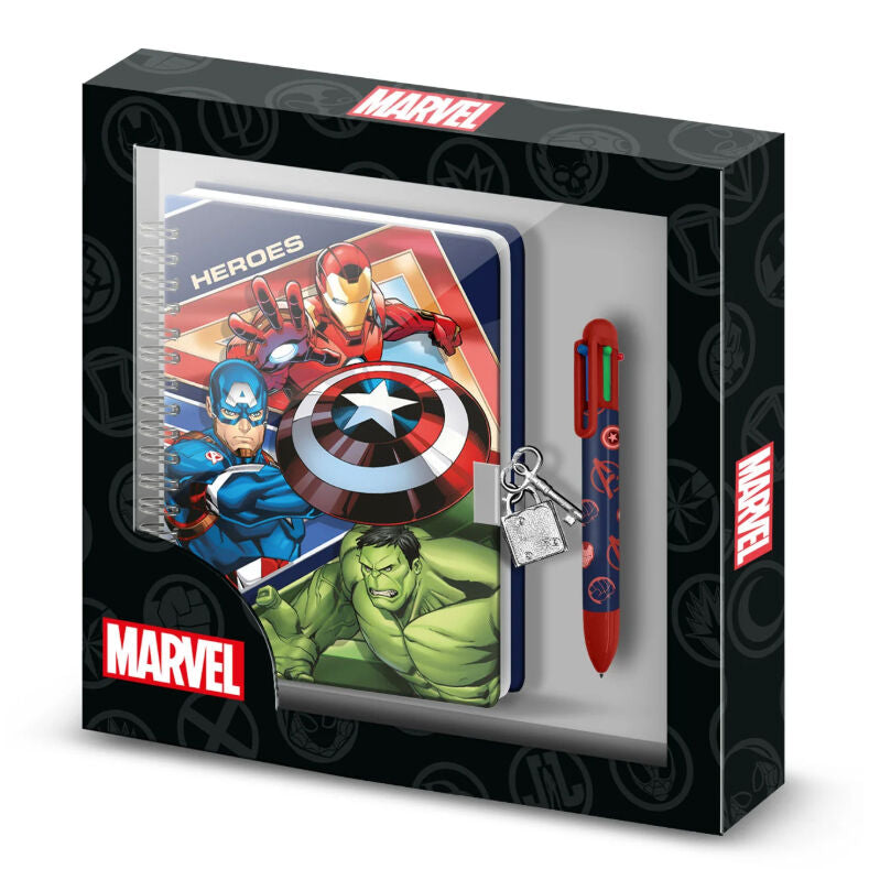 Diario + Boligrafo Los Vengadores Avengers Marvel Frikytopia