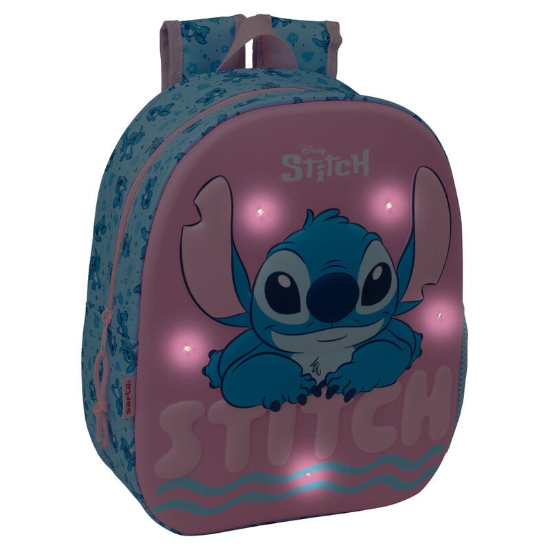 Mochila 3D LED Stitch Disney 33cm
