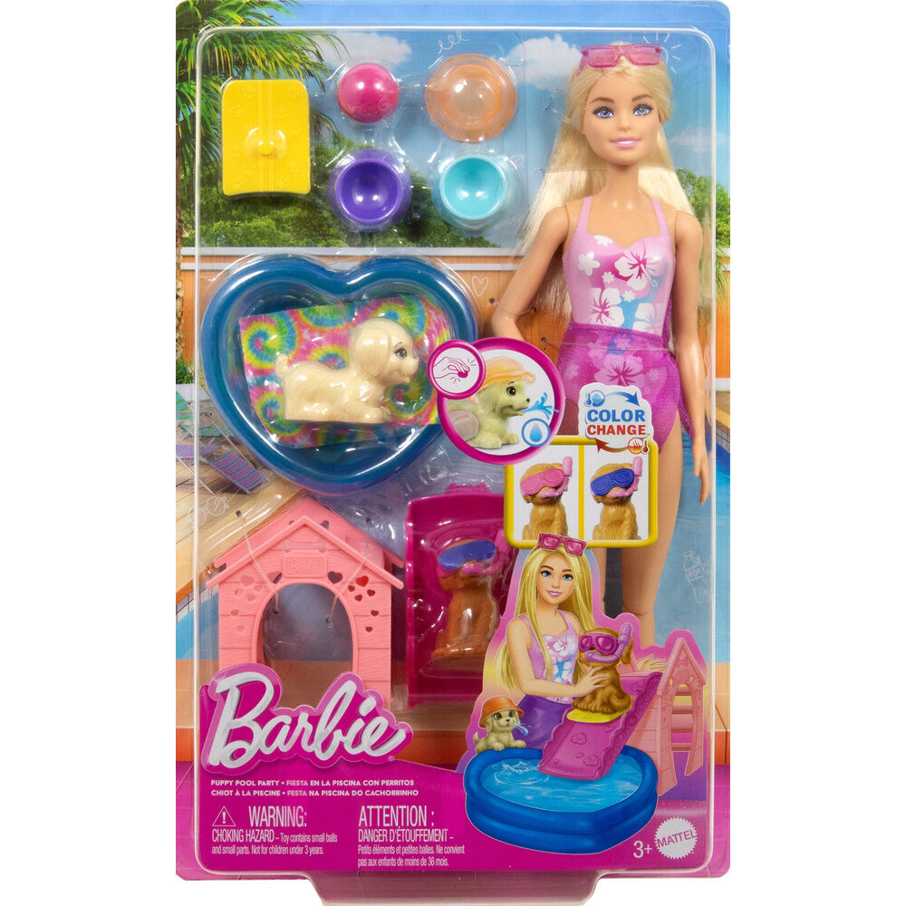 Muñeca Piscina Perritos Barbie Frikytopia
