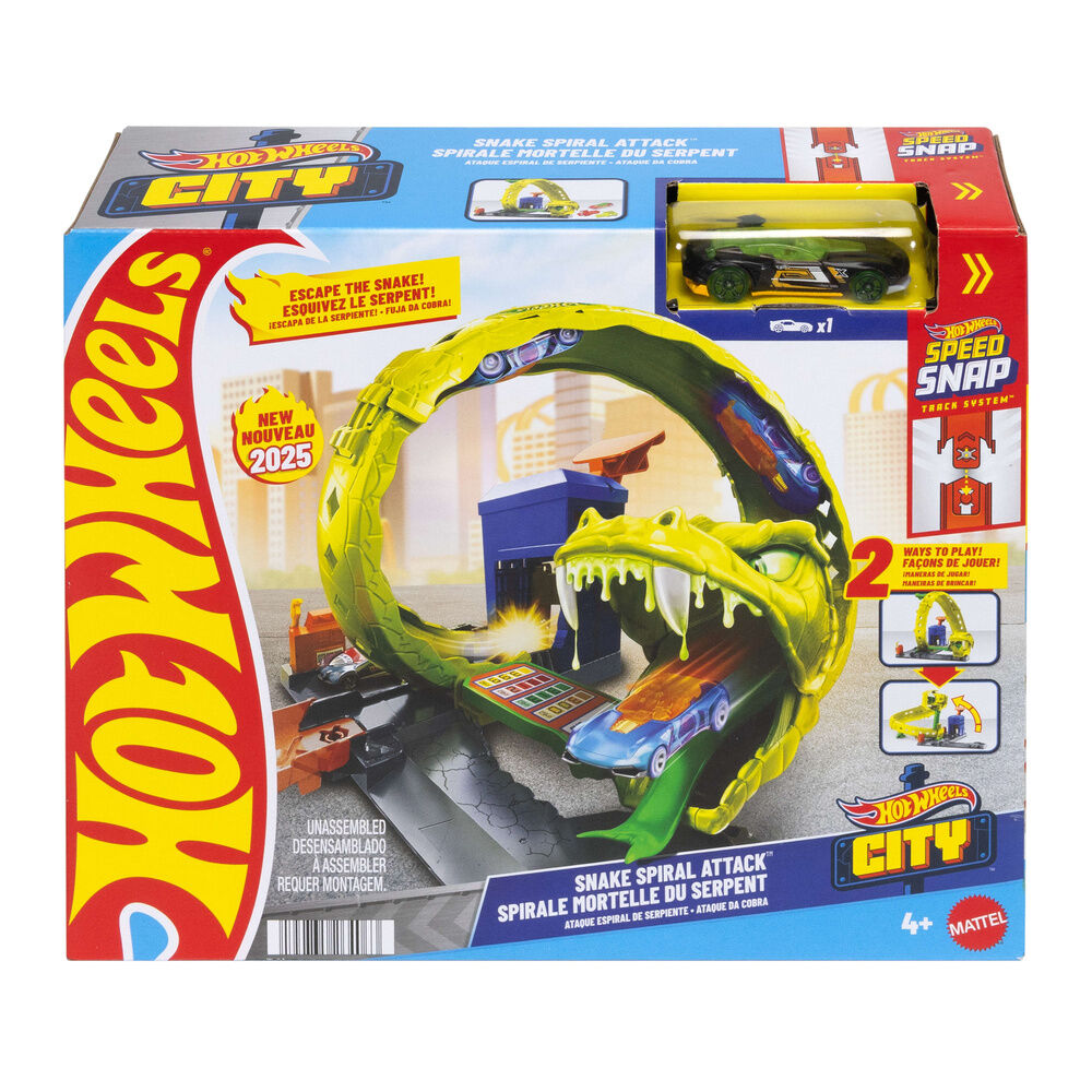 Pista City Ataque Espiral de Serpiente Hot Wheels Frikytopia