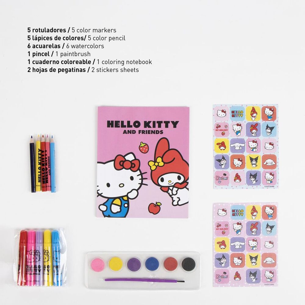 Set papeleria mochila Hello Kitty