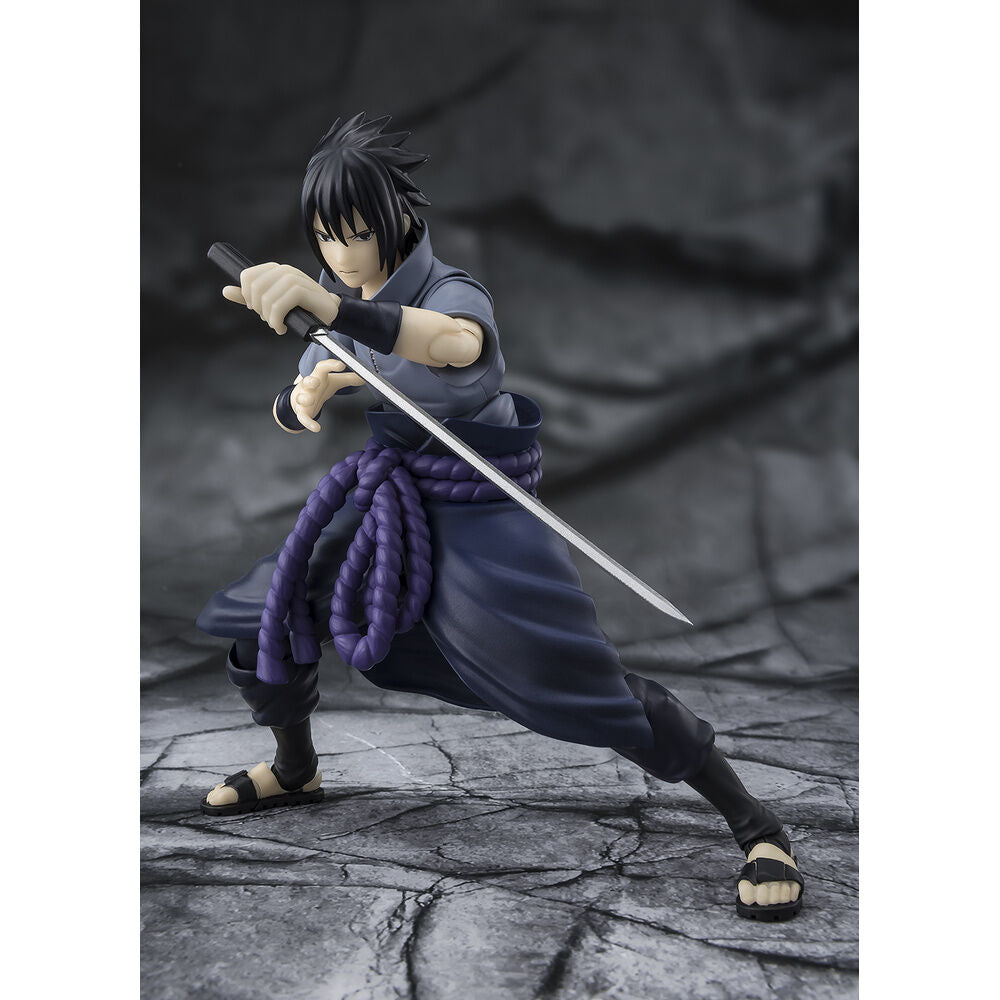 Figura tamashii nations naruto shippuden s.h.figuarts sasuke uchiha - solitary shinobi -