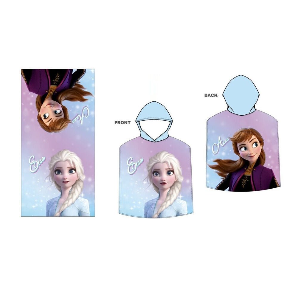 Poncho toalla Frozen Disney microfibra Frikytopia