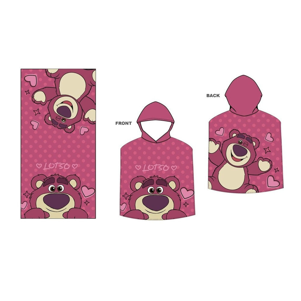 Poncho toalla Lotso Toy Story Disney Pixar microfibra Frikytopia