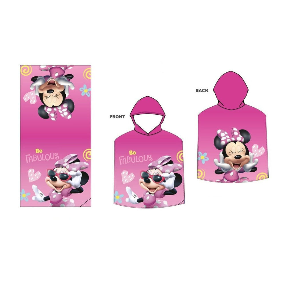 Poncho toalla Minnie Disney microfibra Frikytopia