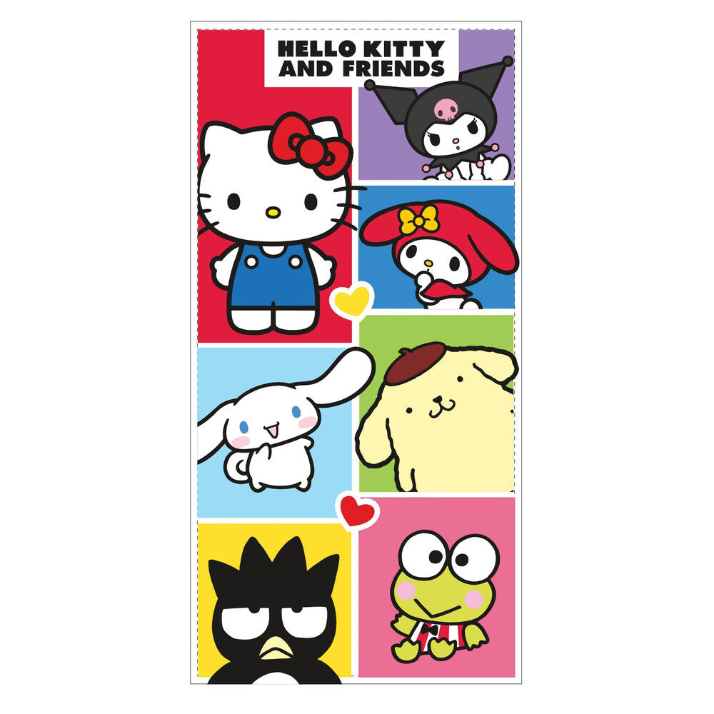 Toalla Hello Kitty and Friends microfibra Frikytopia