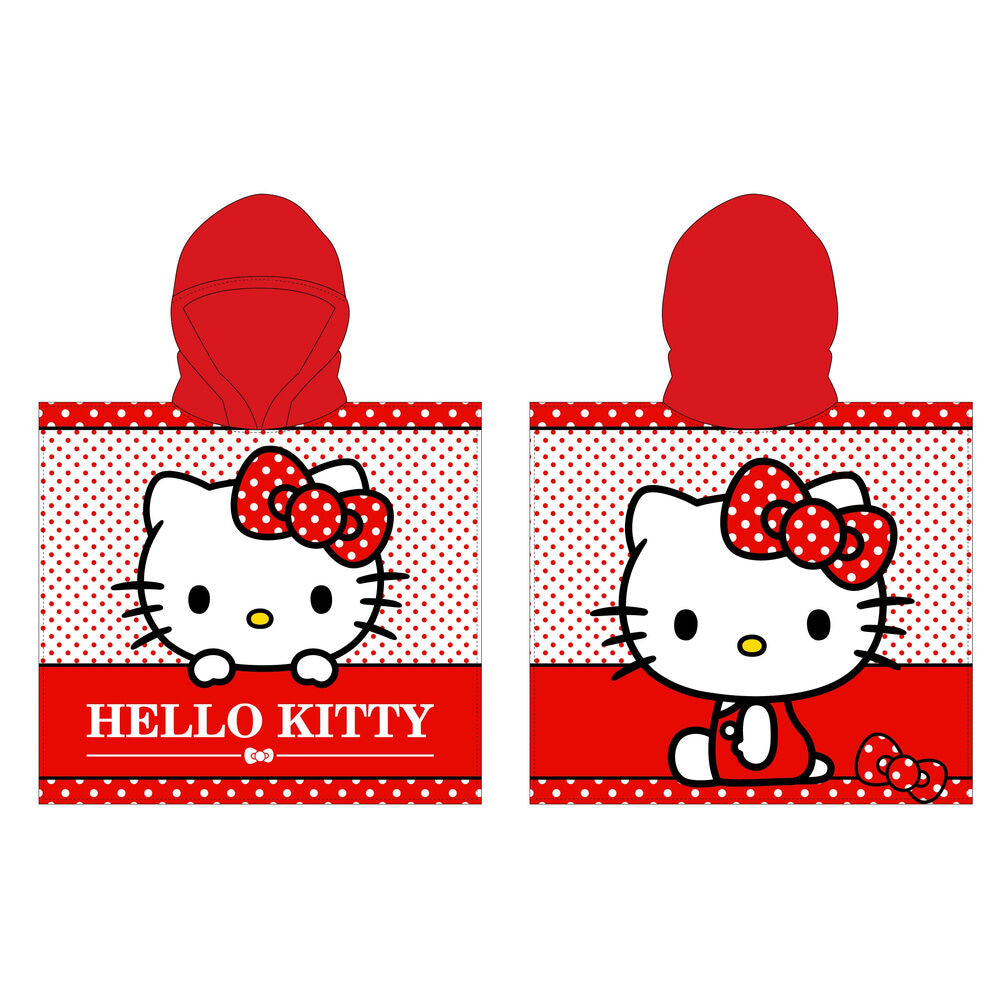 Poncho toalla Hello Kitty microfibra Frikytopia