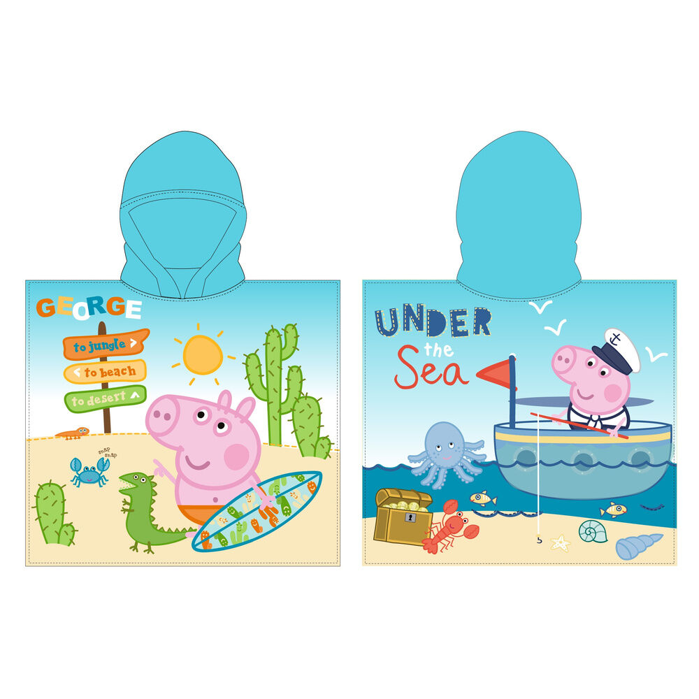 Poncho toalla George Peppa Pig microfibra Frikytopia