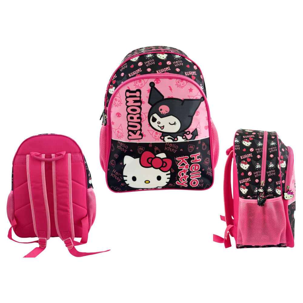 Mochila Kuromi & Hello Kitty 40cm Frikytopia