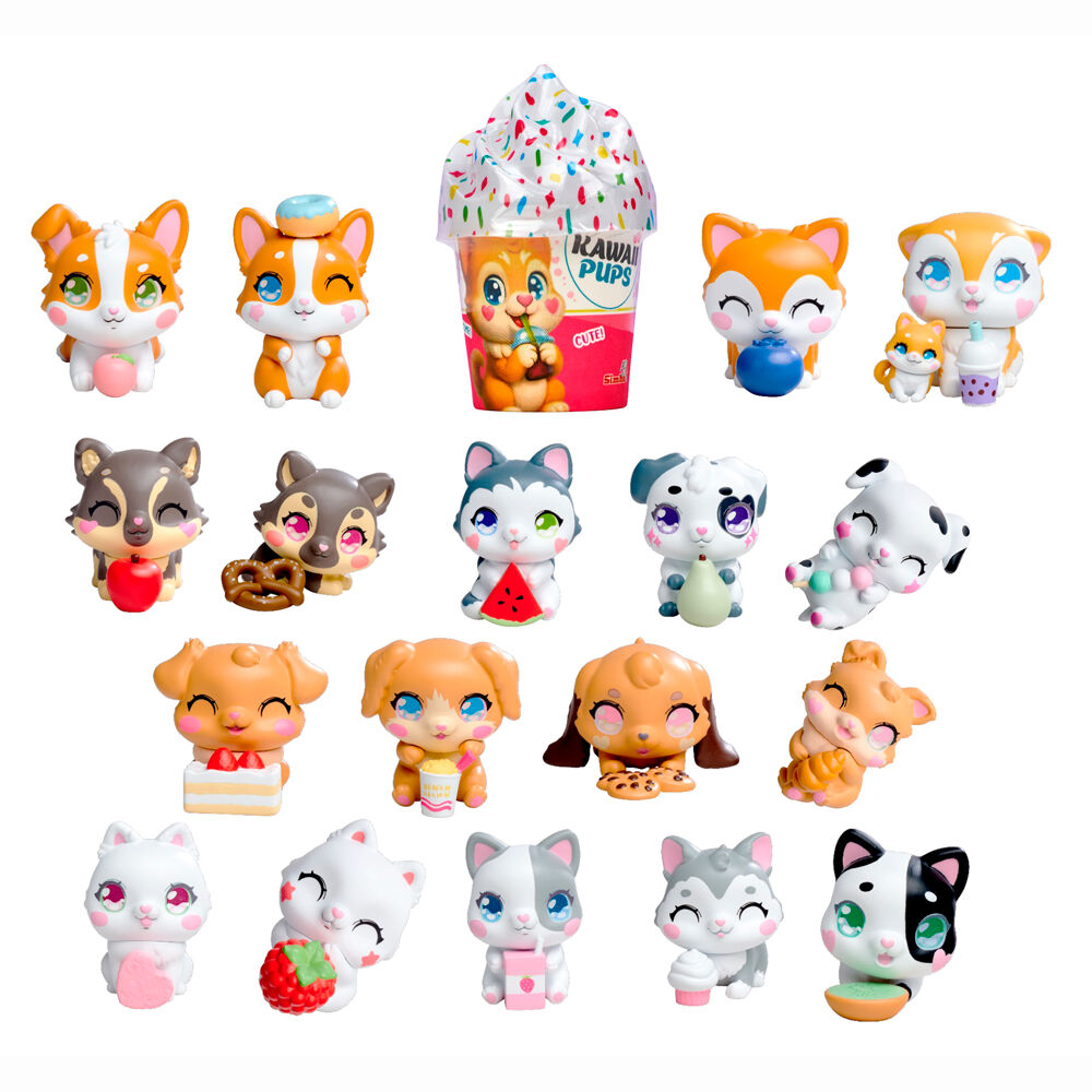 Kawaii Pups mini figuras Pack de 18 Expositor (30)
