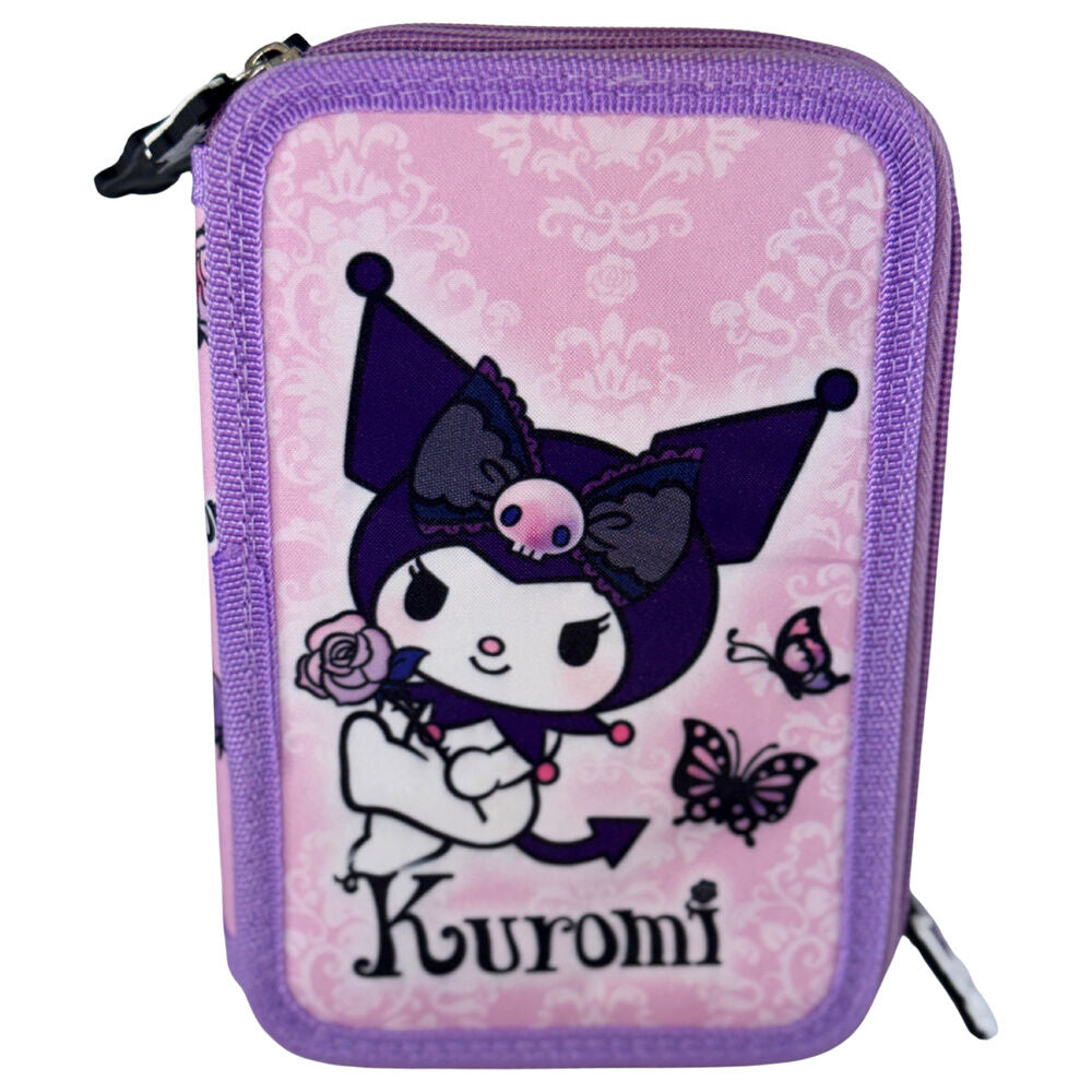 Plumier Purple Kuromi Hello Kitty triple Frikytopia