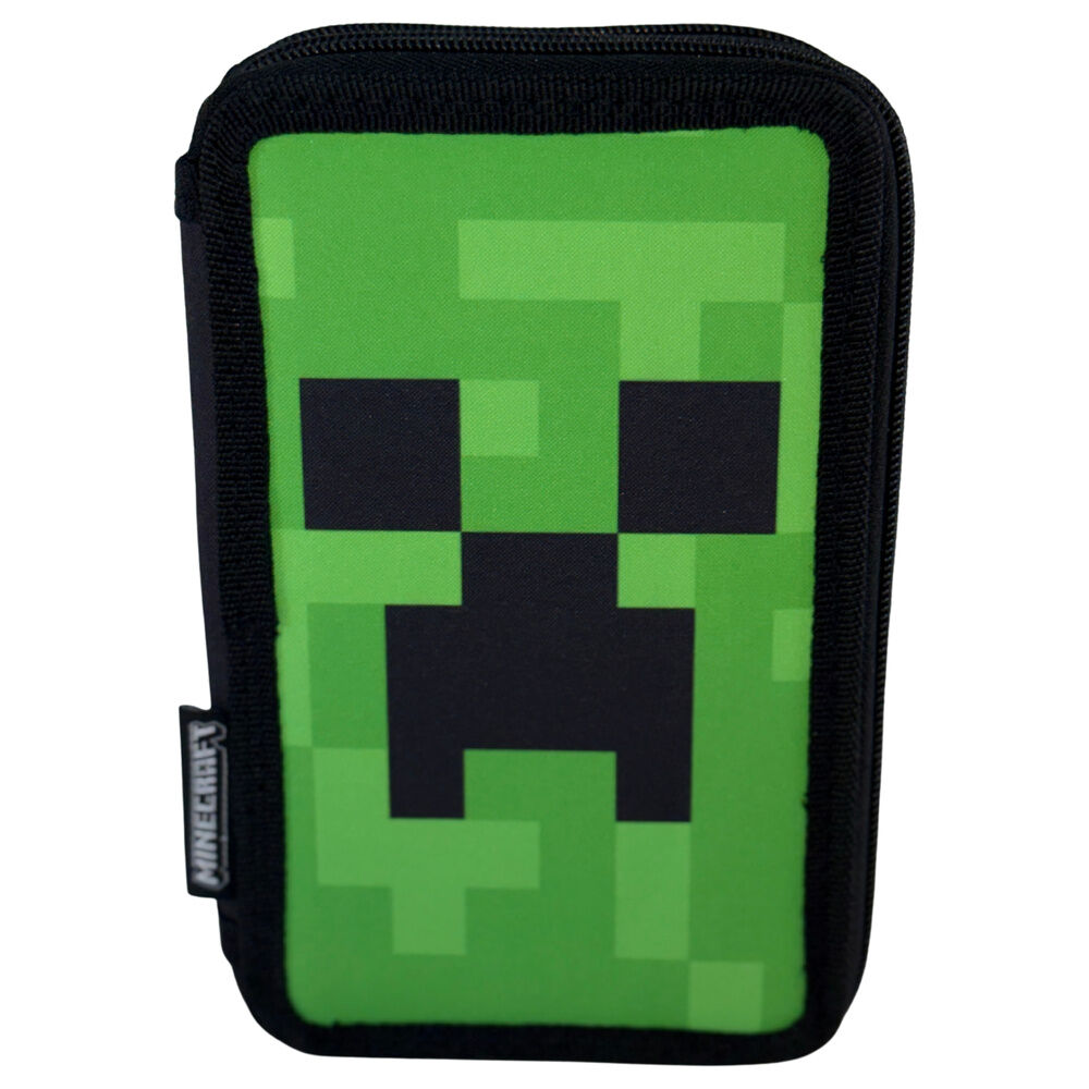 Bolsa cremallera Face Minecraft triple Frikytopia