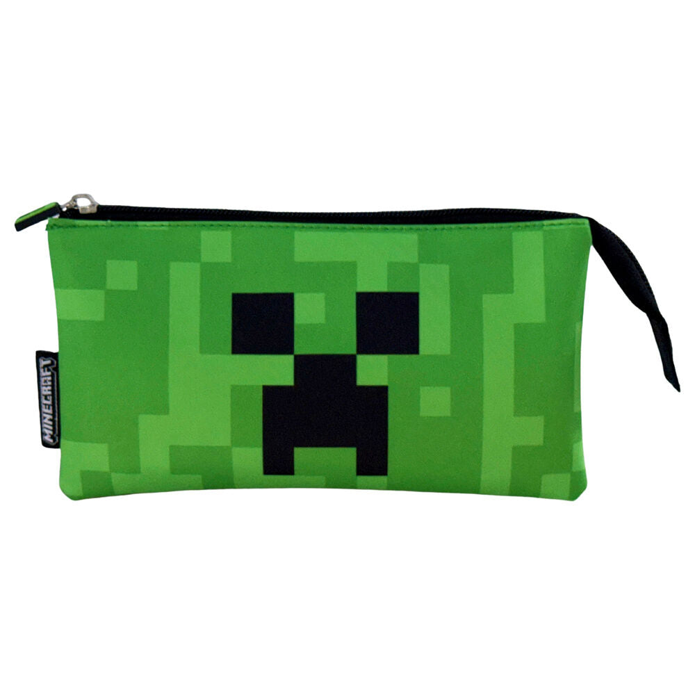 Bolsa cremallera Face Minecraft triple Frikytopia