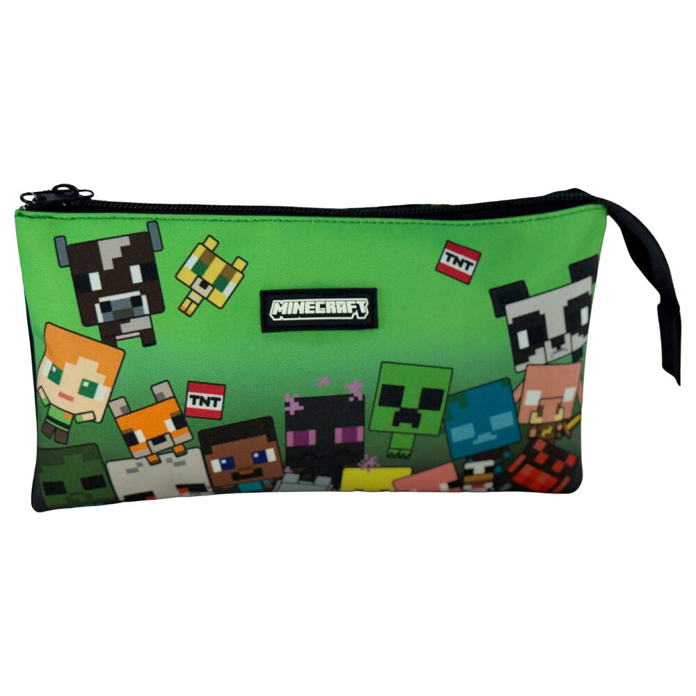 Bolsa cremallera Characters Minecraft triple Frikytopia