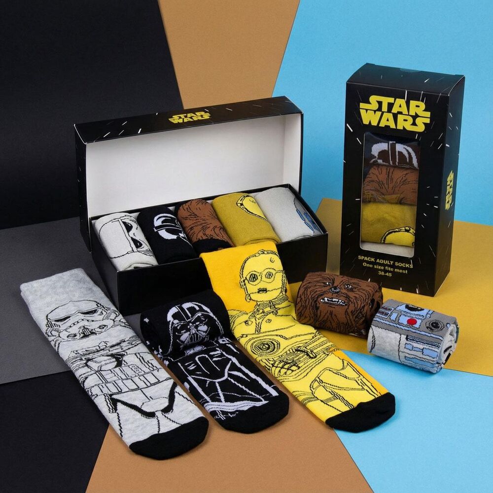 Star Wars Pack de 5 Pares de calcetines 38-45