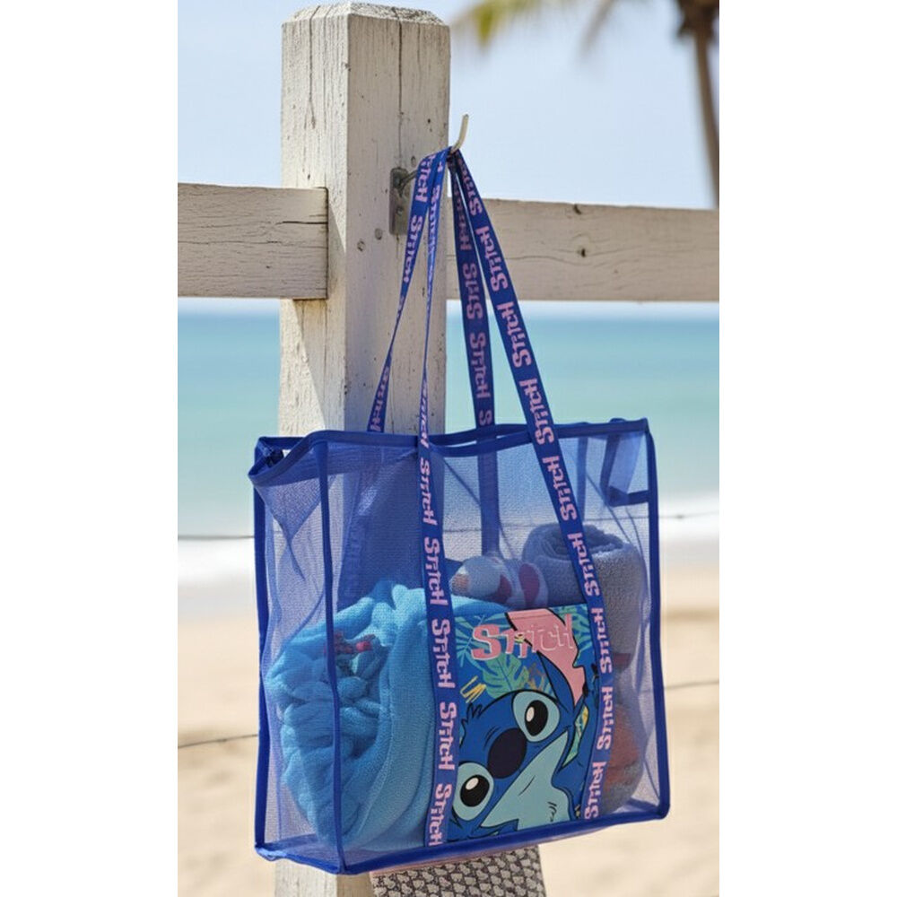 Bolsa playa rejilla Stitch Disney Frikytopia