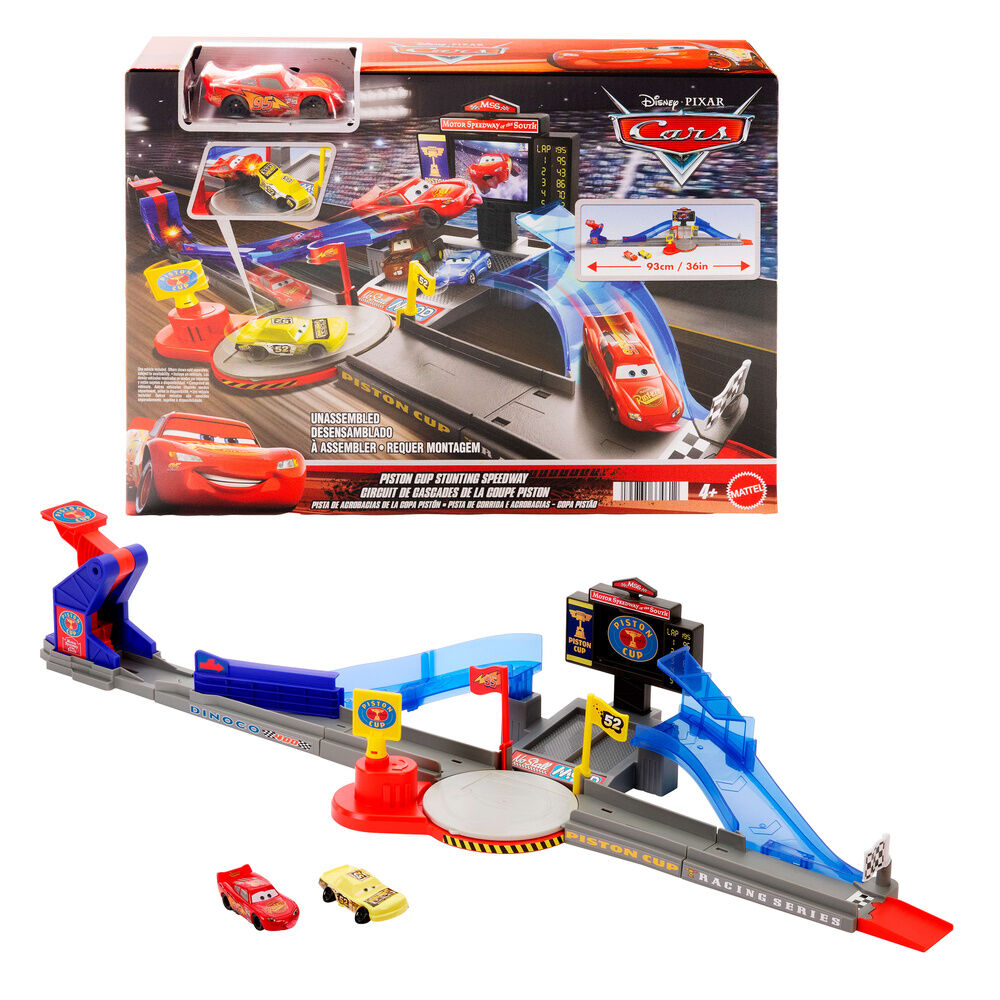 Pista Carreras Copa Piston Salto Rayo McQueen Cars Disney Pixar Frikytopia