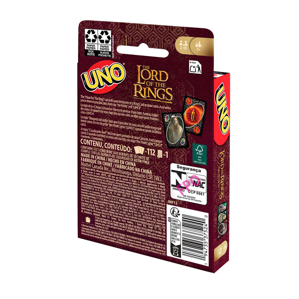 Juego cartas UNO El Señor de los Anillos