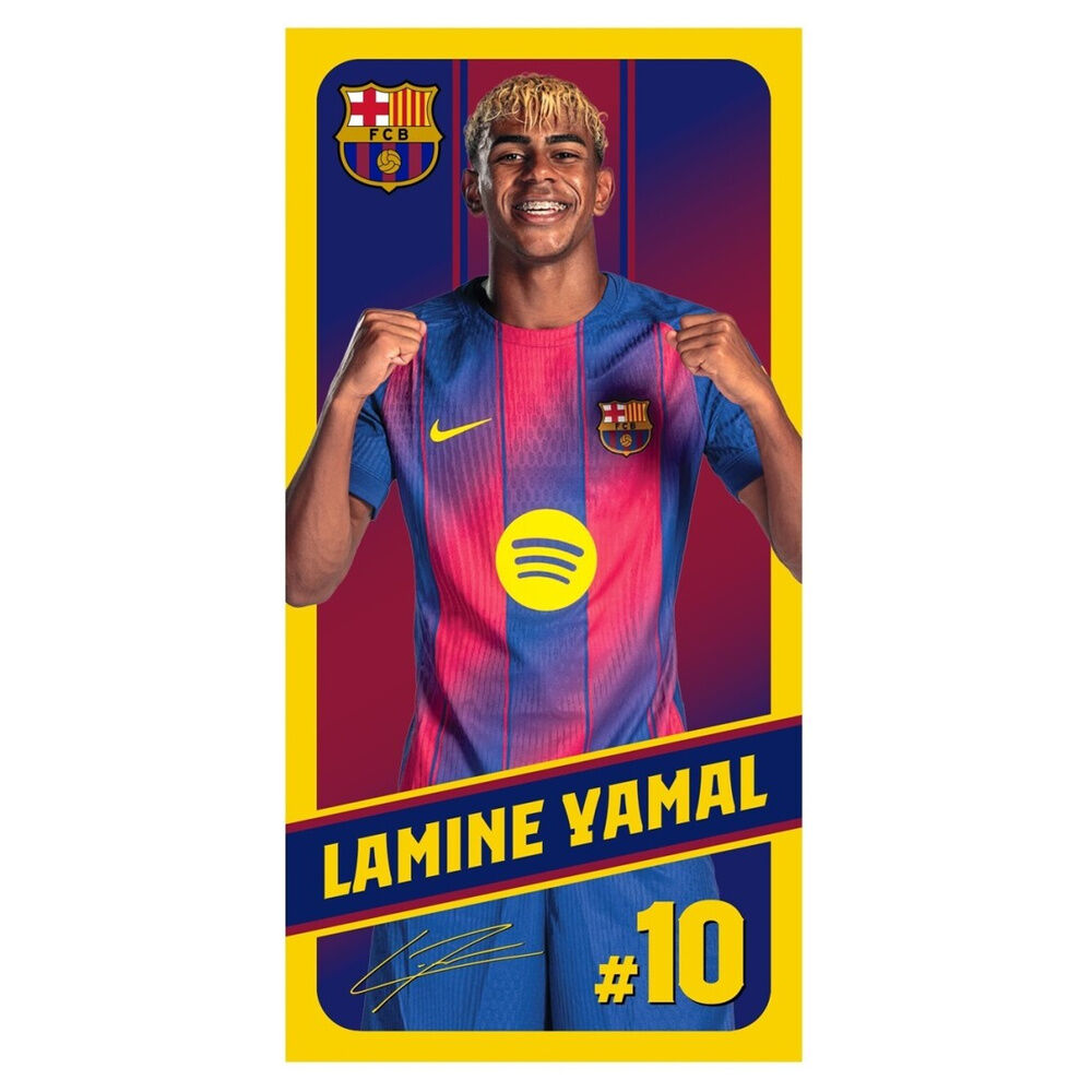 Toalla Lamine Yamal F.C Barcelona microfibra Frikytopia