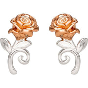 Pendientes Rosa La Bella y la Bestia Disney plata