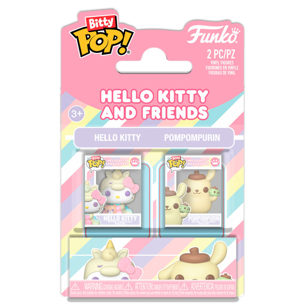 Sanrio Pack de 2 Bitty POP! Vinyl Figuras HK & PomPom 2 cm