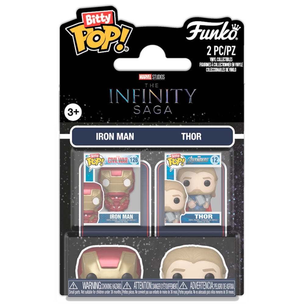 Marvel IS Pack de 2 Bitty POP! Vinyl Figuras IM & Thor 2 cm