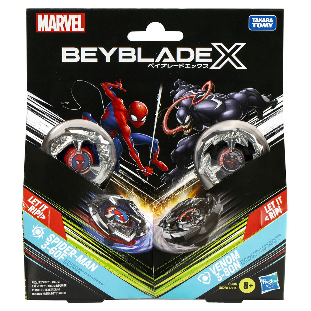 Kit inicial Beyblade X Marvel surtido