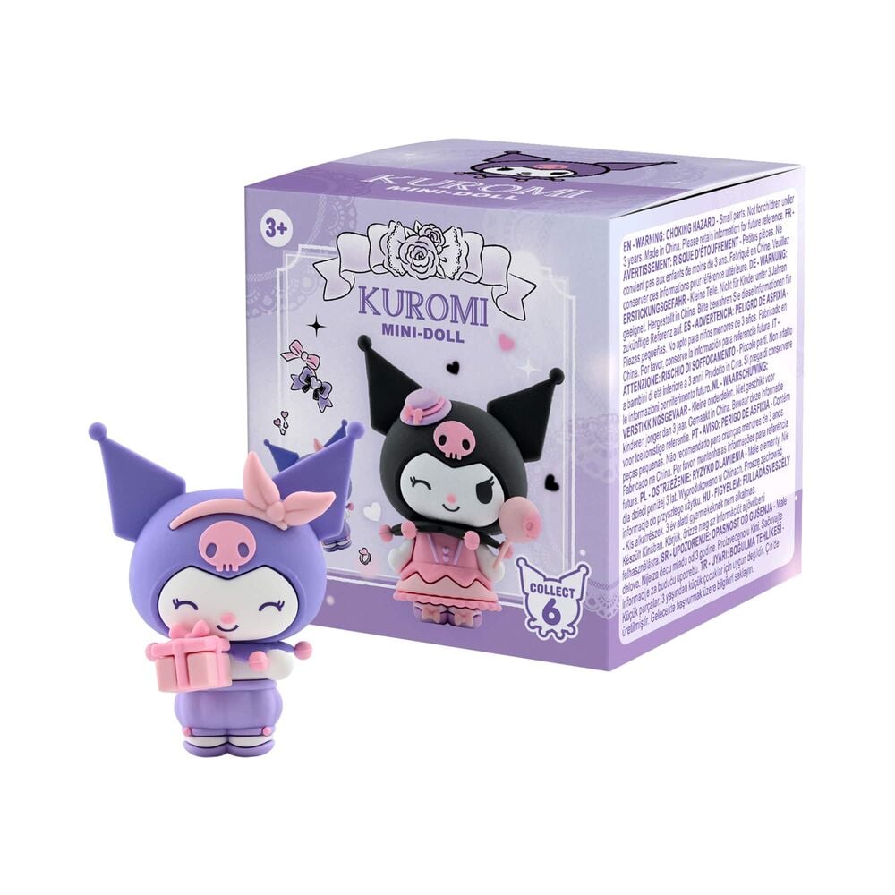 Sanrio Figuras mini Kuromi Party Series Kuromi 5 cm Cajas Sorpresa Expositor (12)