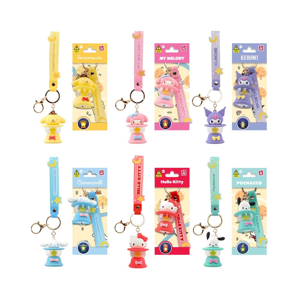 Sanrio Llaveros Light-Up Camping Lamp Series Hello Kitty and Friends Expositor (9)