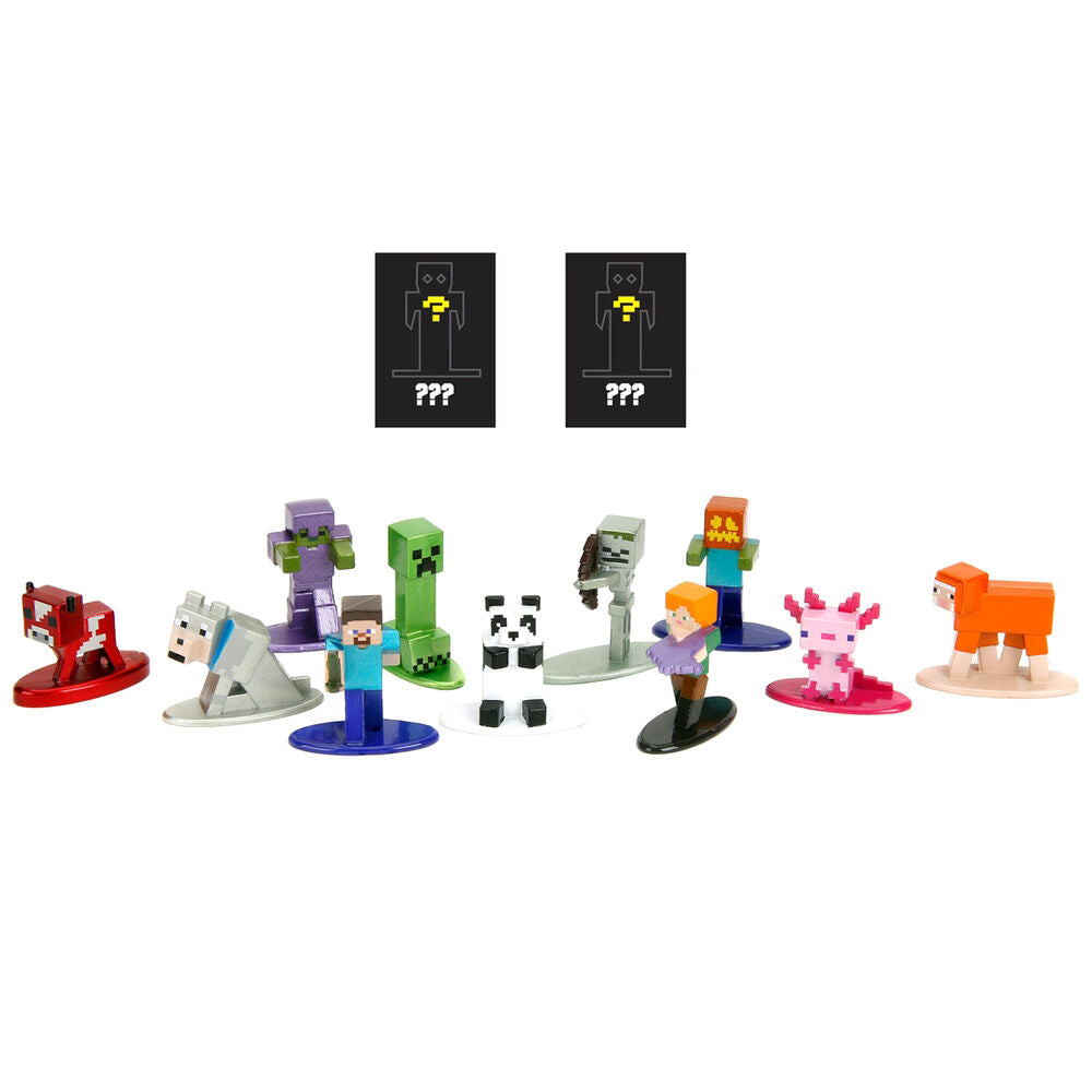 Minecraft Nanofigs Figuras Mini 4 cm Blind Box Expositor (24)