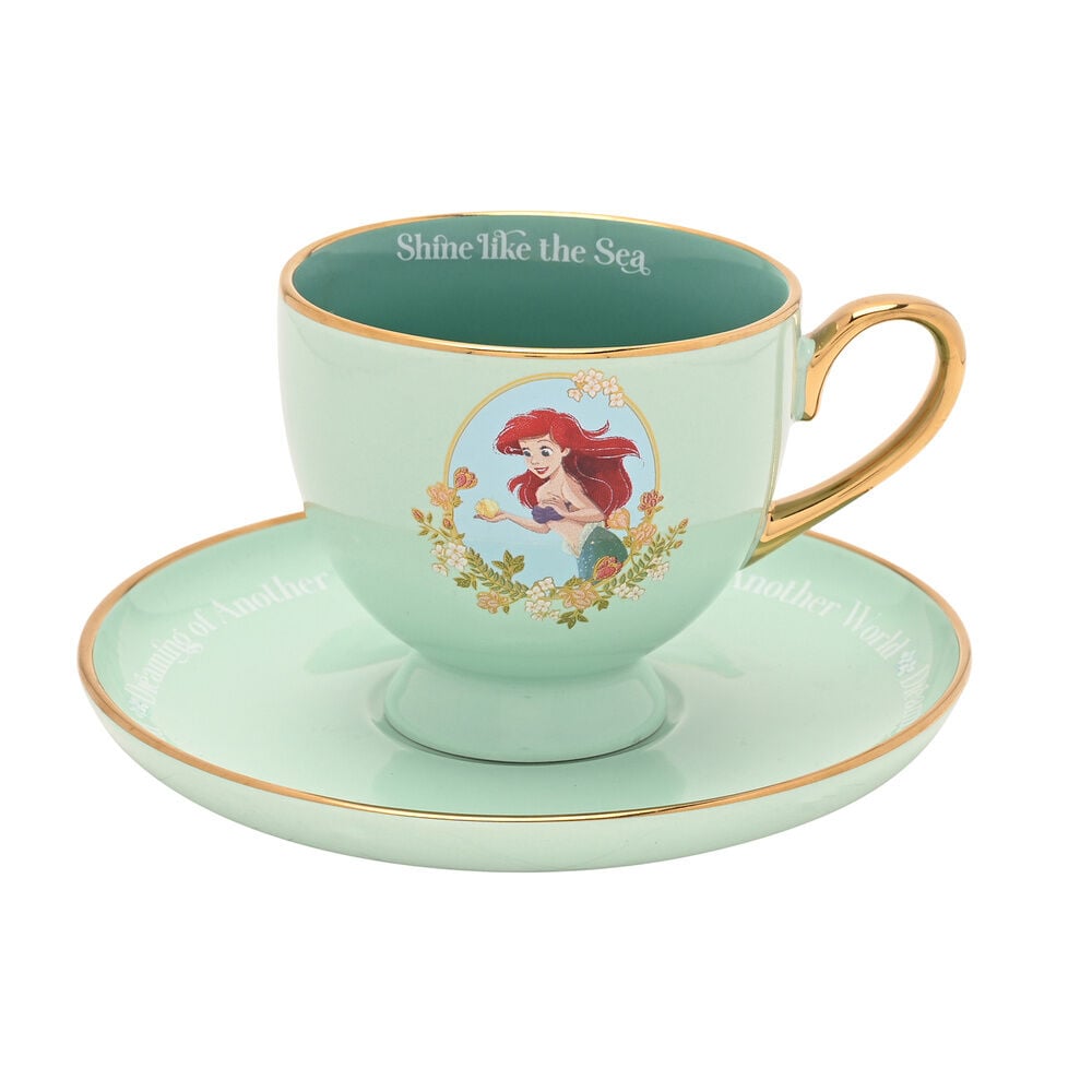 Taza te y platillo Ariel Princesas Disney Frikytopia