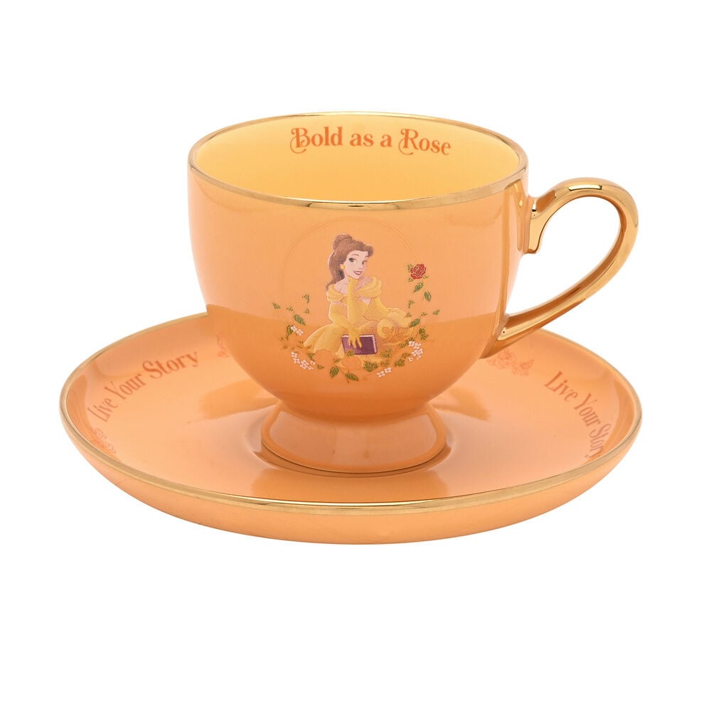 Taza te y platillo Bella Princesas Disney Frikytopia