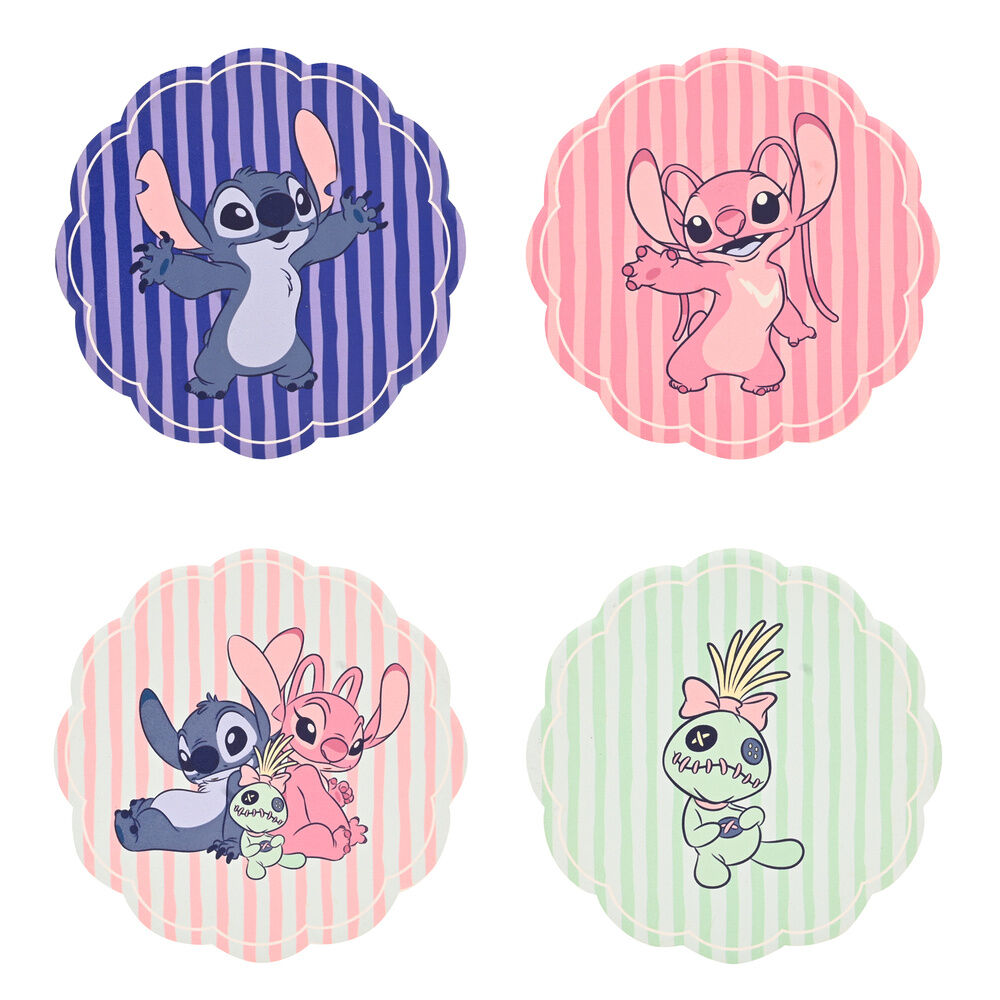 Set 4 posavasos ceramica Stitch Disney Frikytopia