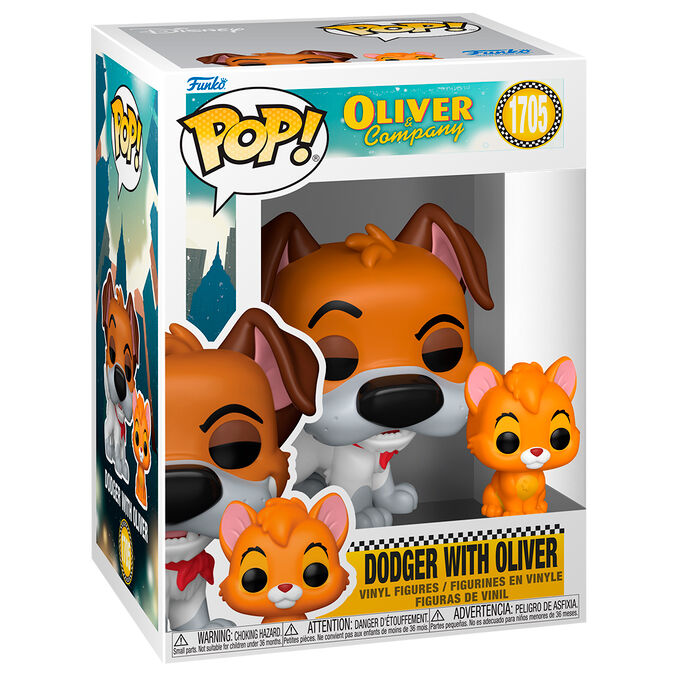 Oliver & Co. POP!&Buddy Movies Vinyl Figuren Dodger w/Oliver w/Chase 9 cm Surtido (6)