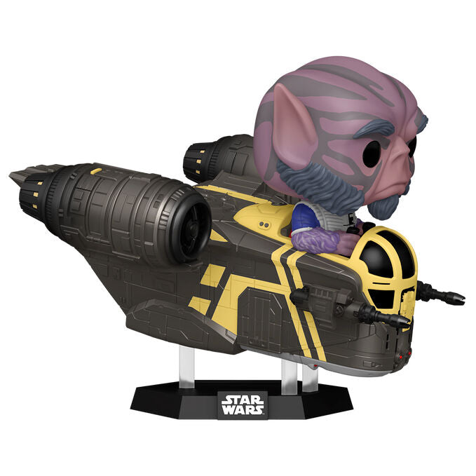 Figura POP Rides Deluxe Star Wars Mandalorian & Grogu Zeb Orrelios in the Razor Crest Frikytopia