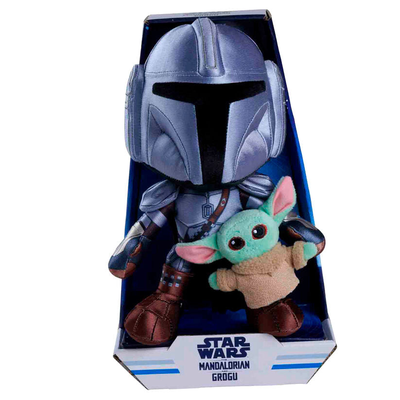 Star Wars Mandalorian Peluche Mandalorian & Mini Grogu 25 cm