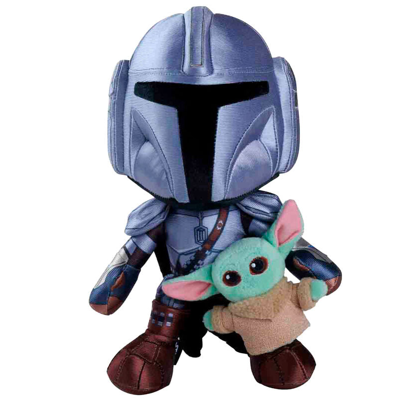 Star Wars Mandalorian Peluche Mandalorian & Mini Grogu 25 cm