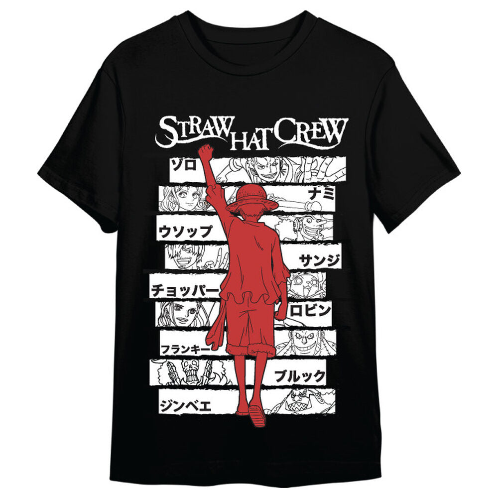 Camiseta Monkey D. Luffy Straw Hat Crew One Piece adulto Frikytopia