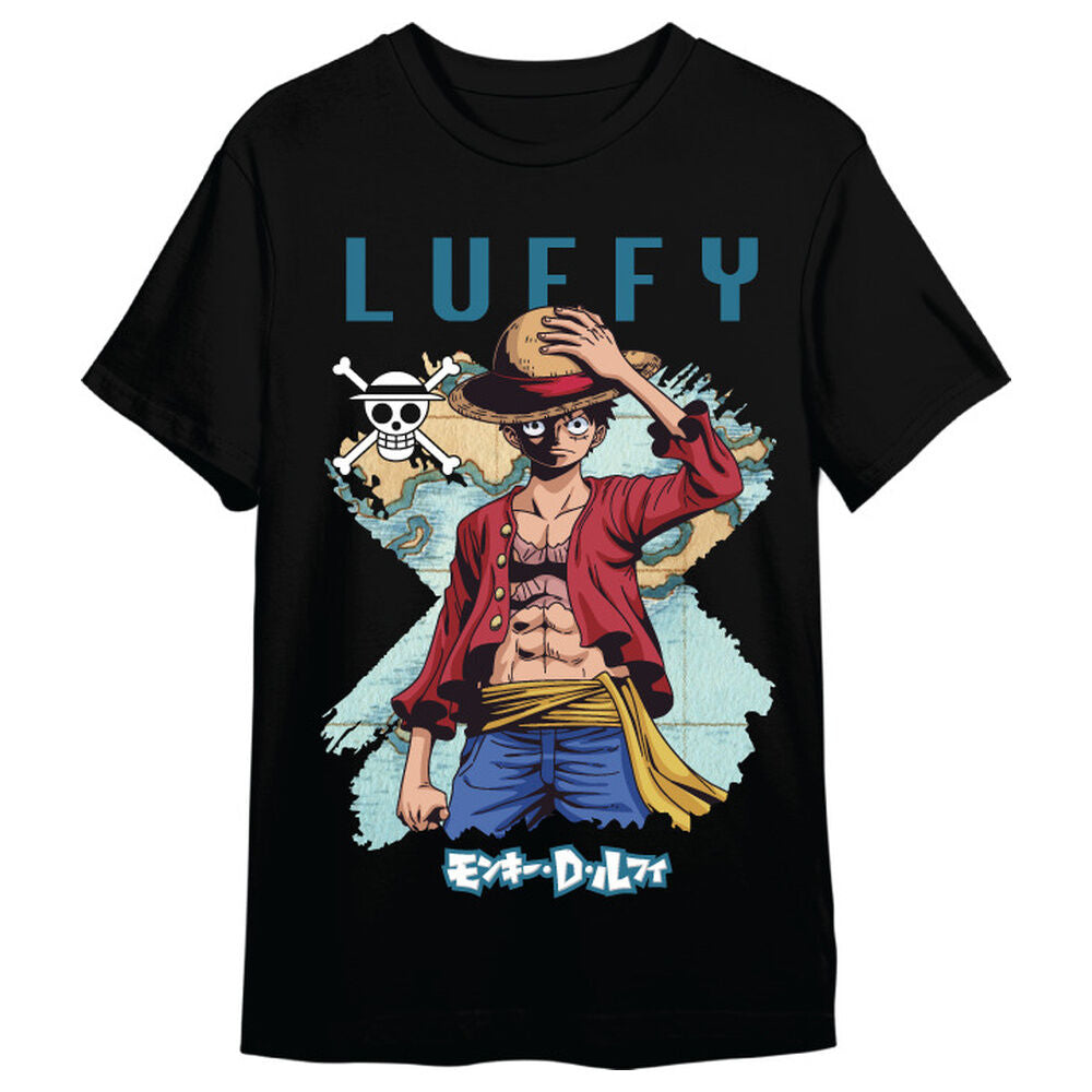 Camiseta Monkey D. Luffy Map One Piece adulto Frikytopia