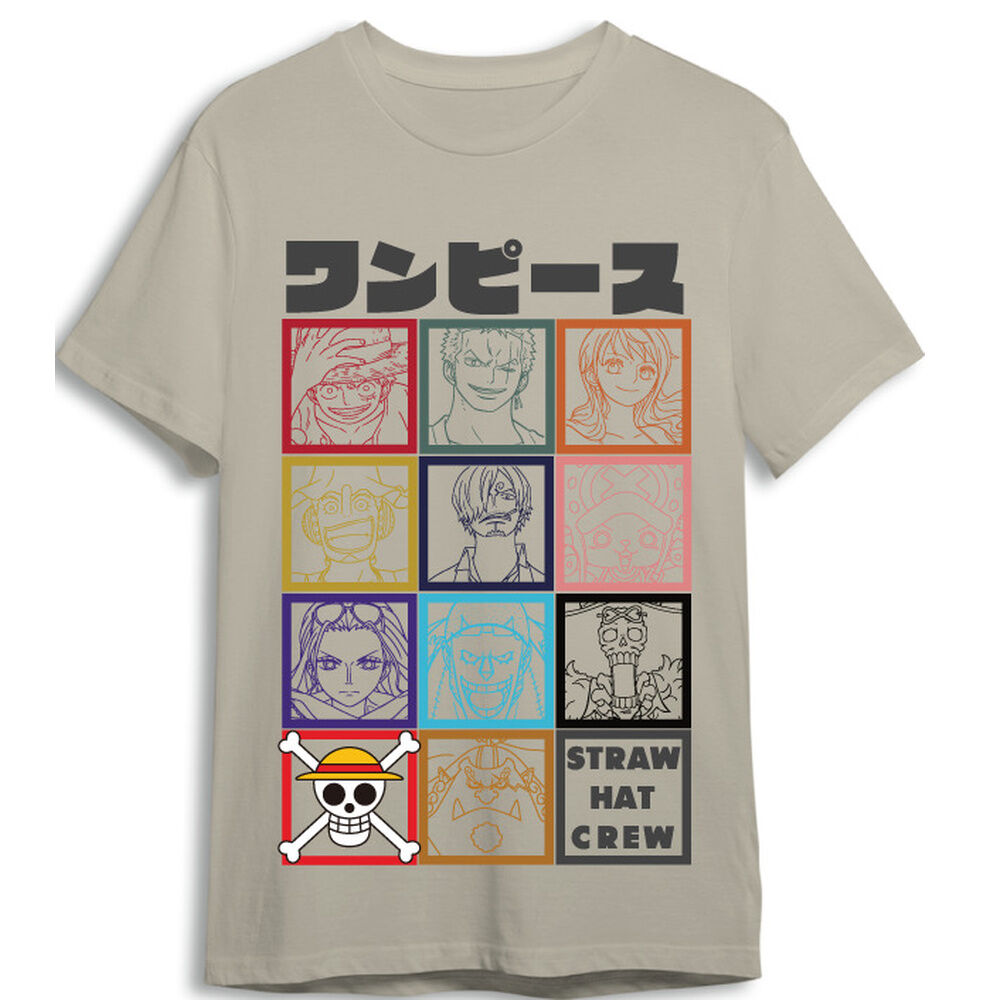 One Piece Camiseta Straw Hat Crew Sand Talla XXL