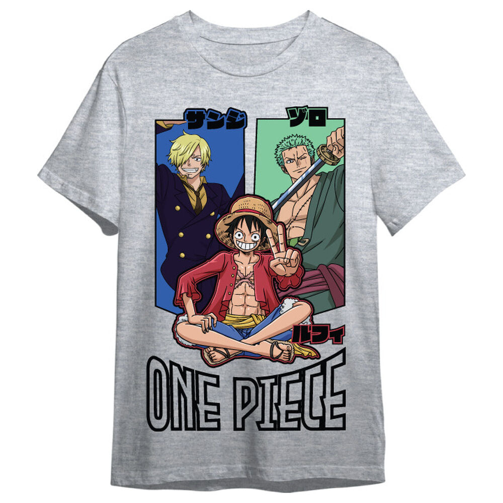 Camiseta Monkey D. Luffy, Roronoa Zoro & Sanji One Piece adulto Frikytopia