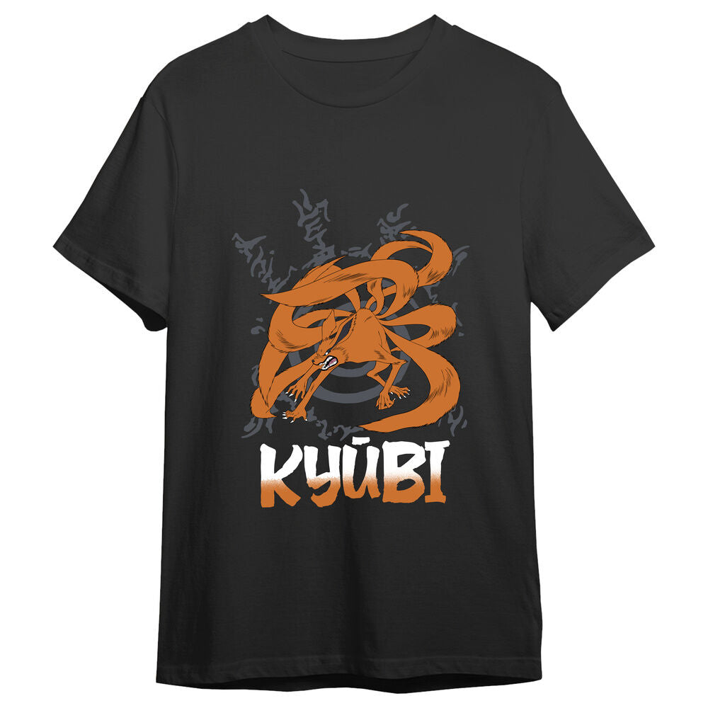 Naruto Camiseta Kyubi Black Talla XL