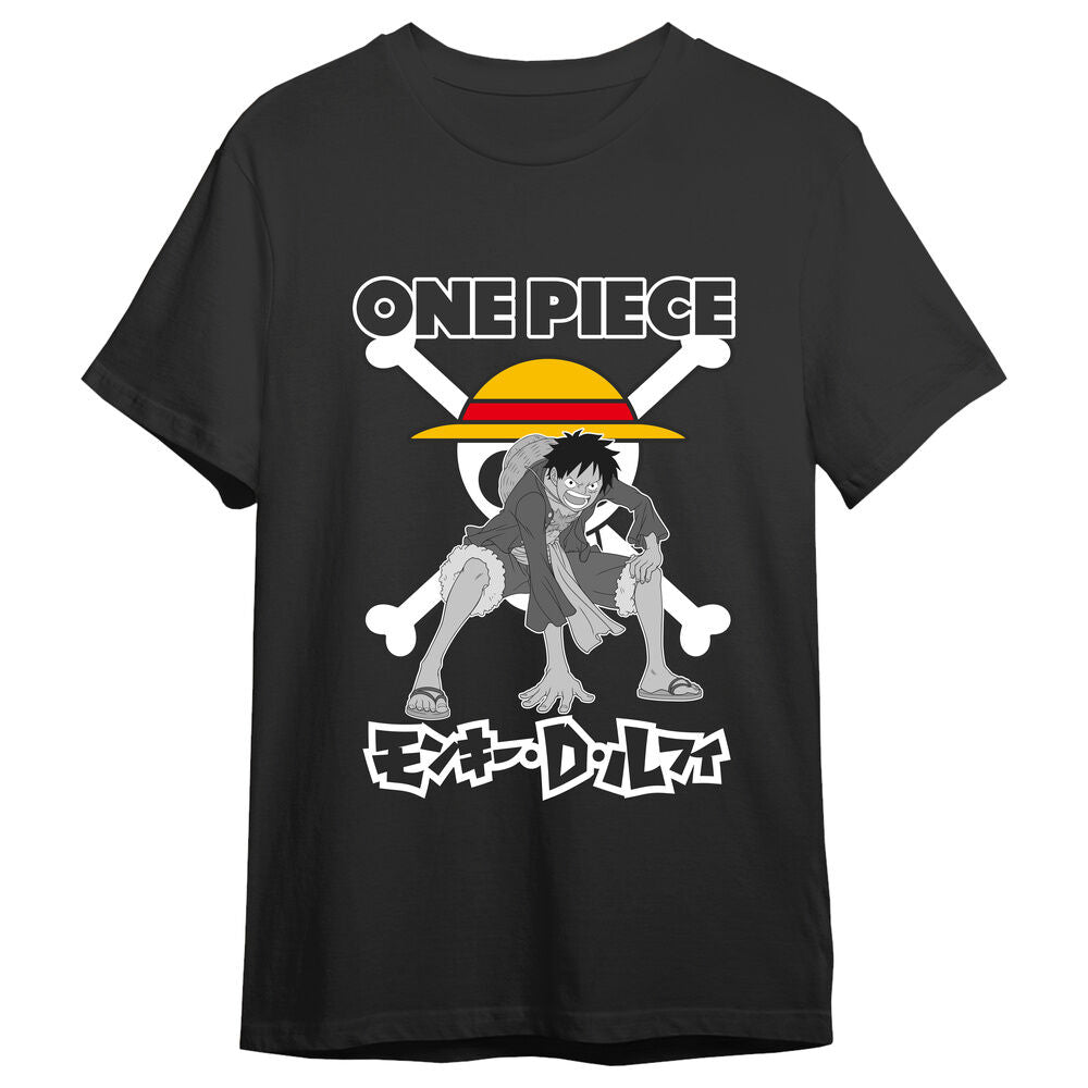 Camiseta Monkey D. Luffy Skull One Piece adulto Frikytopia