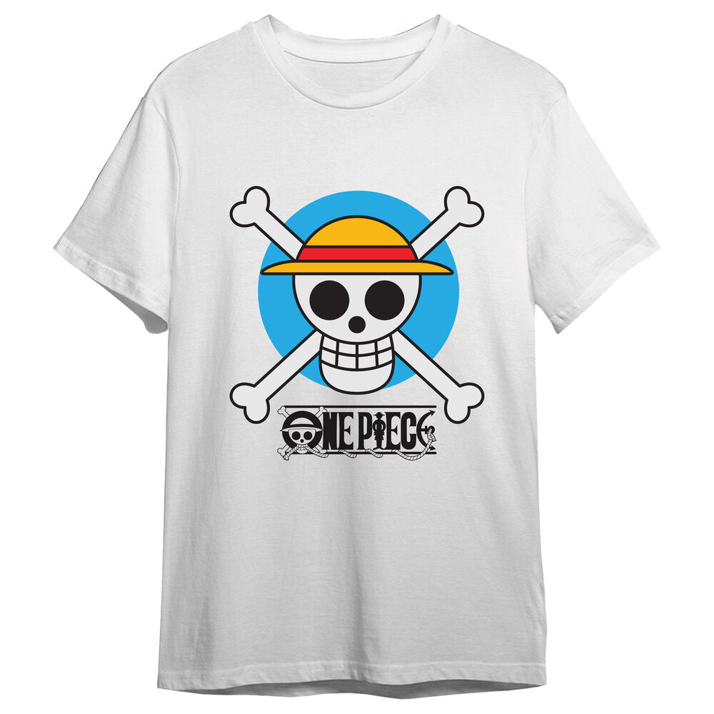 One Piece Camiseta Circle Skull Blanco Talla L