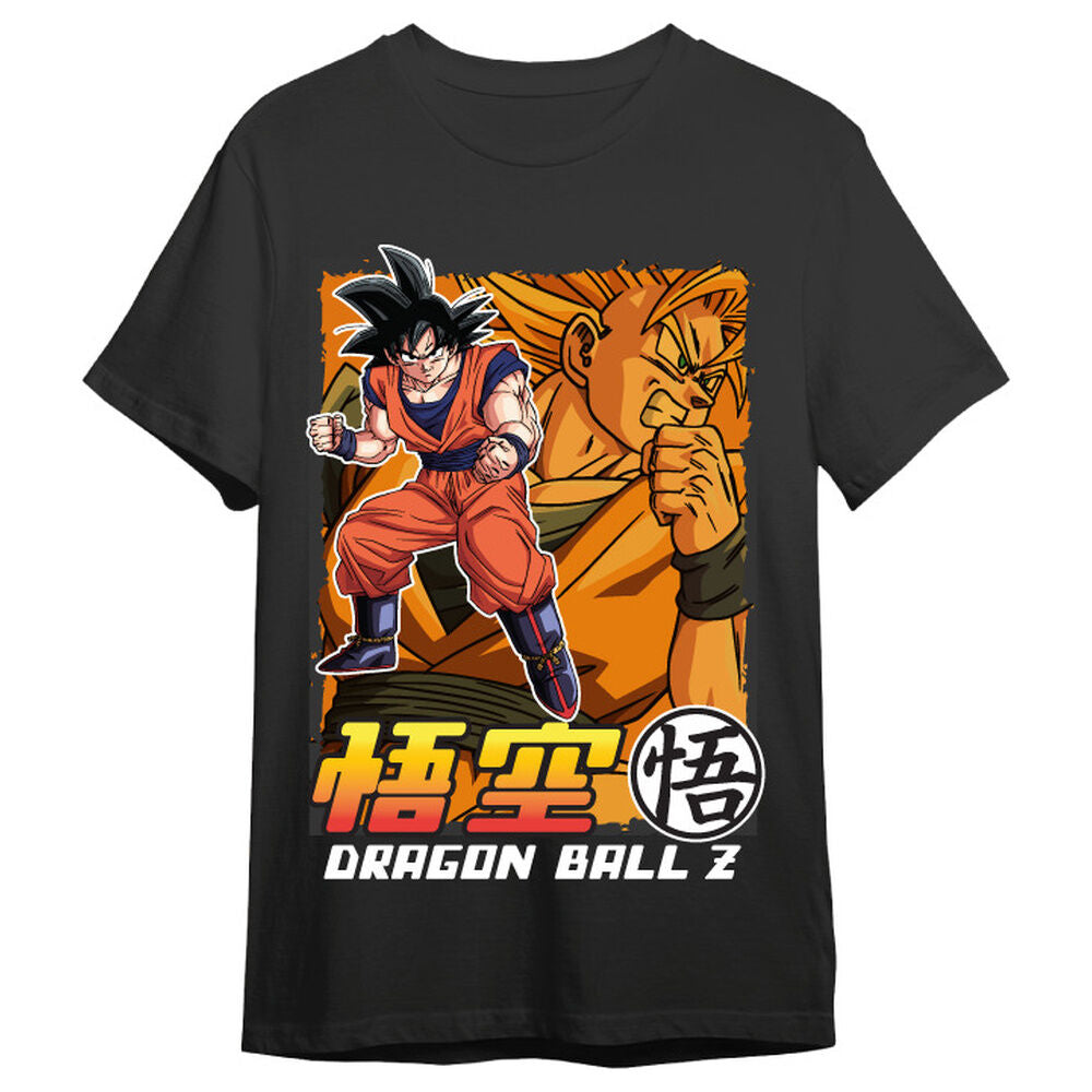 Dragon Ball Z Camiseta Goku & Super Saiyan Negro Talla XL