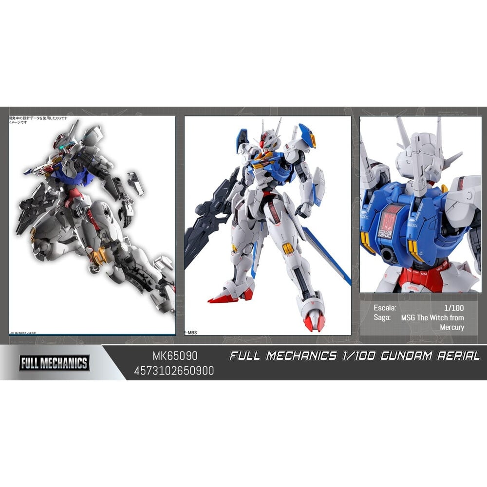 Maqueta Gundam Aerial Full Mechanics 1/100 Mobile Suit Gundam